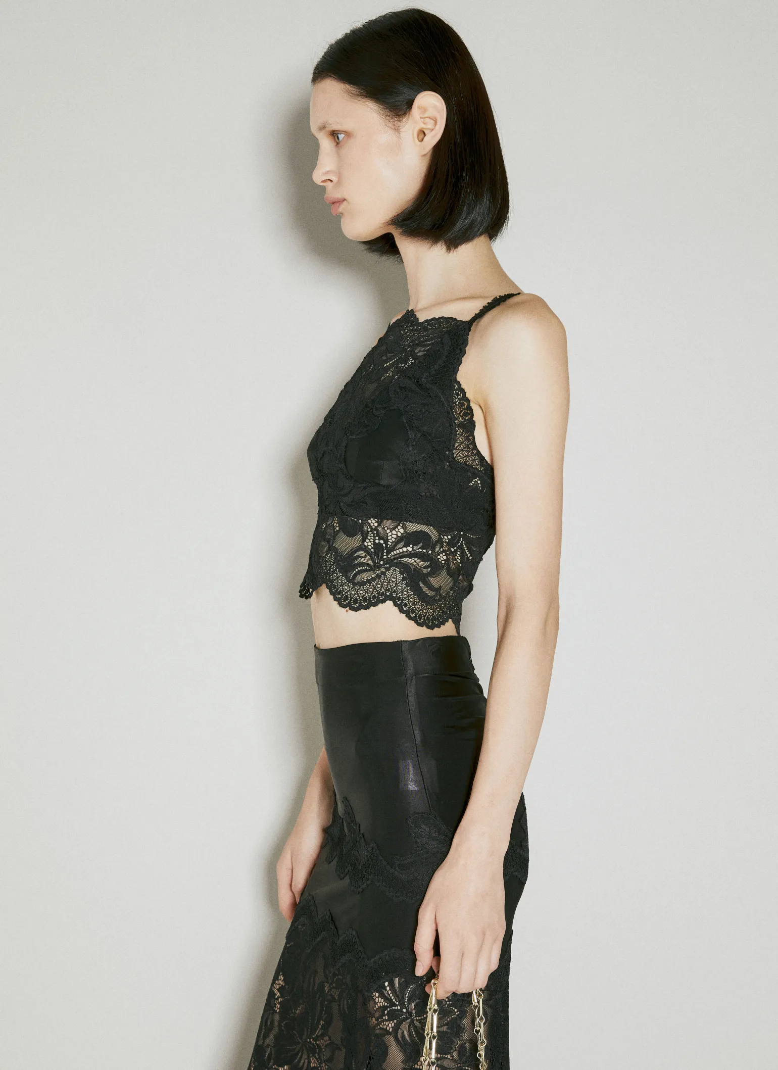 Haut Lace Draped Corset Top