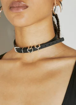 Heart Belt Leather Choker