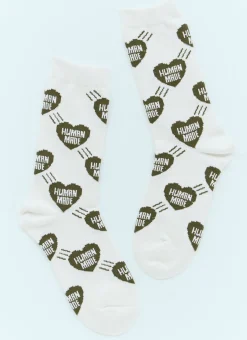 Heart Logo Jacquard Socks