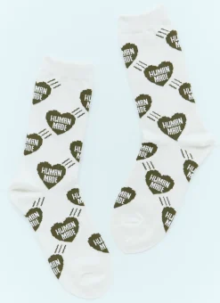 Heart Logo Jacquard Socks