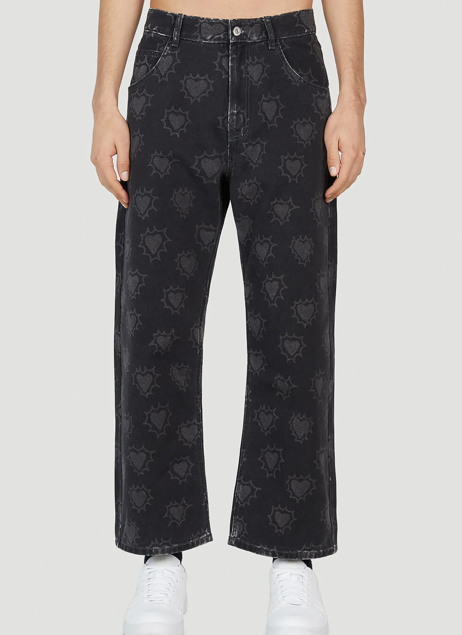Hearts Print Jeans