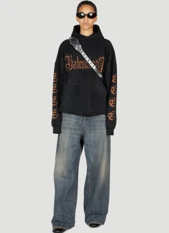 Heavy Metal Distressed Hooded Sweatshirt