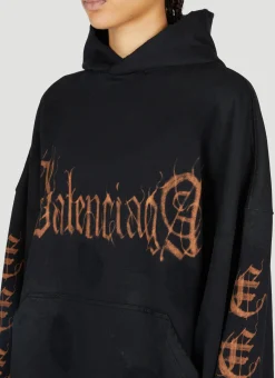 Heavy Metal Distressed Hooded Sweatshirt