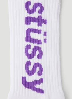 Helvetica Long Socks