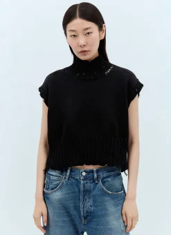 High Neck Cropped Sweater