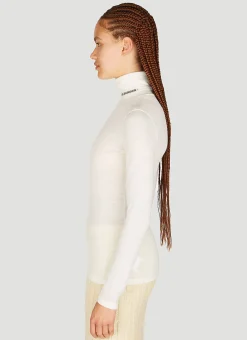 High Neck Long Sleeve Knit Top