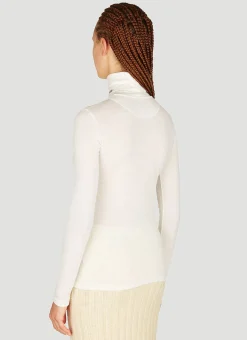 High Neck Long Sleeve Knit Top