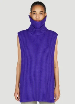 High Neck Sleeveless Sweater