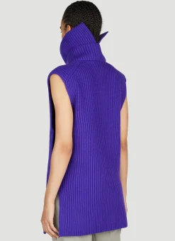 High Neck Sleeveless Sweater