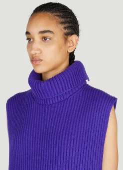 High Neck Sleeveless Sweater