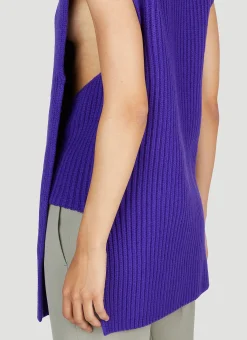 High Neck Sleeveless Sweater