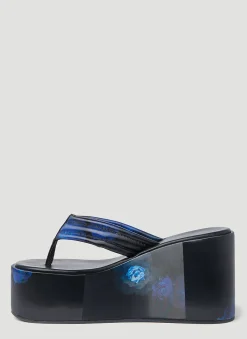 Holographic Platform Sandals