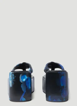 Holographic Platform Sandals