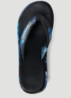 Holographic Platform Sandals
