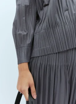 Hooded Pleated Sweatshirt