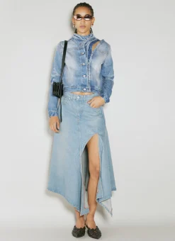 Hook And Eye Denim Moto Jacket