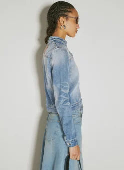 Hook And Eye Denim Moto Jacket
