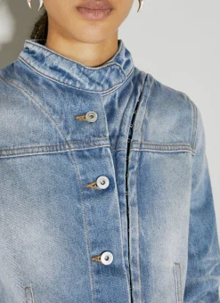 Hook And Eye Denim Moto Jacket