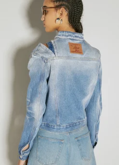 Hook And Eye Denim Moto Jacket