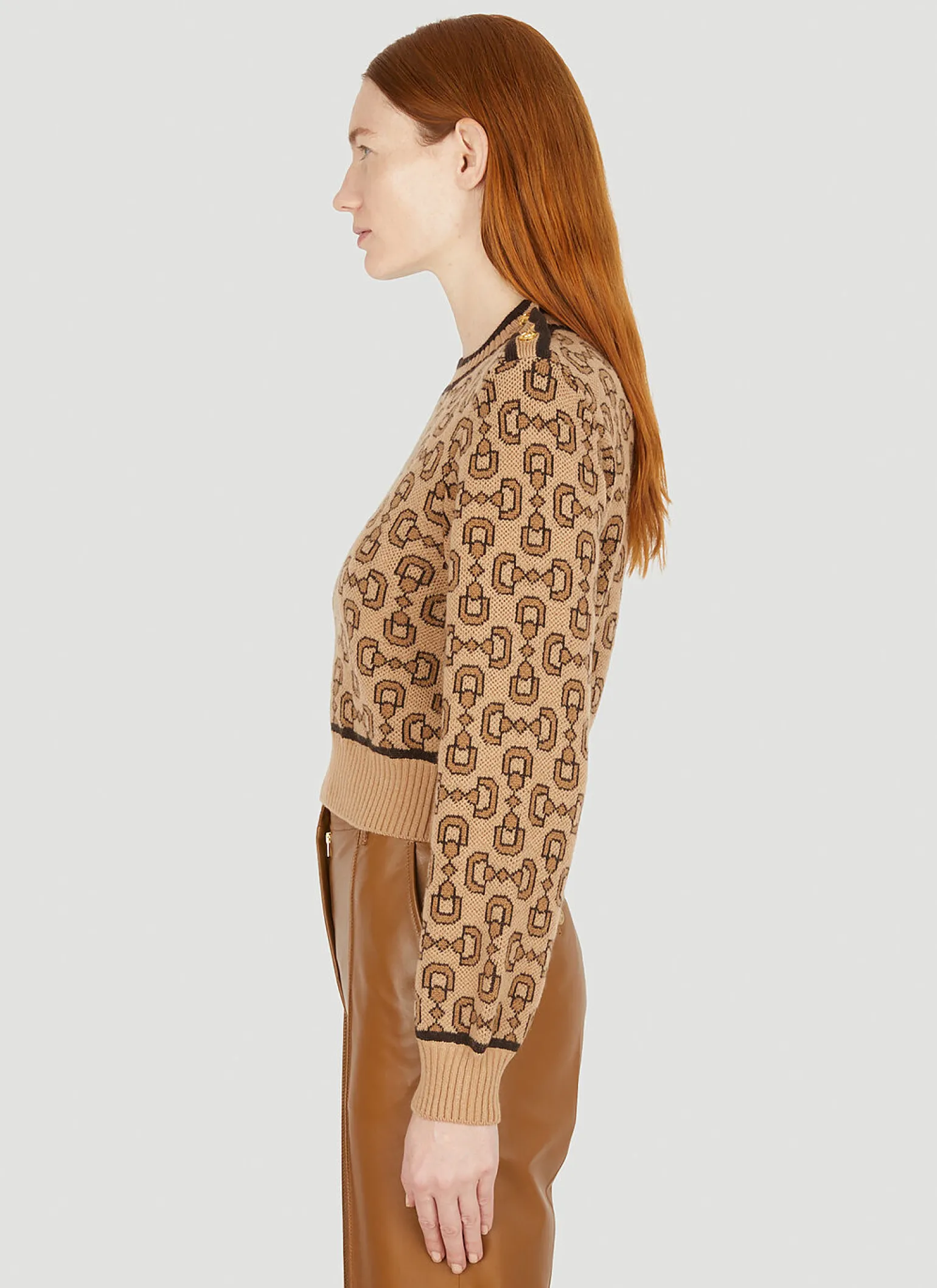 Horsebit Jacquard Sweater