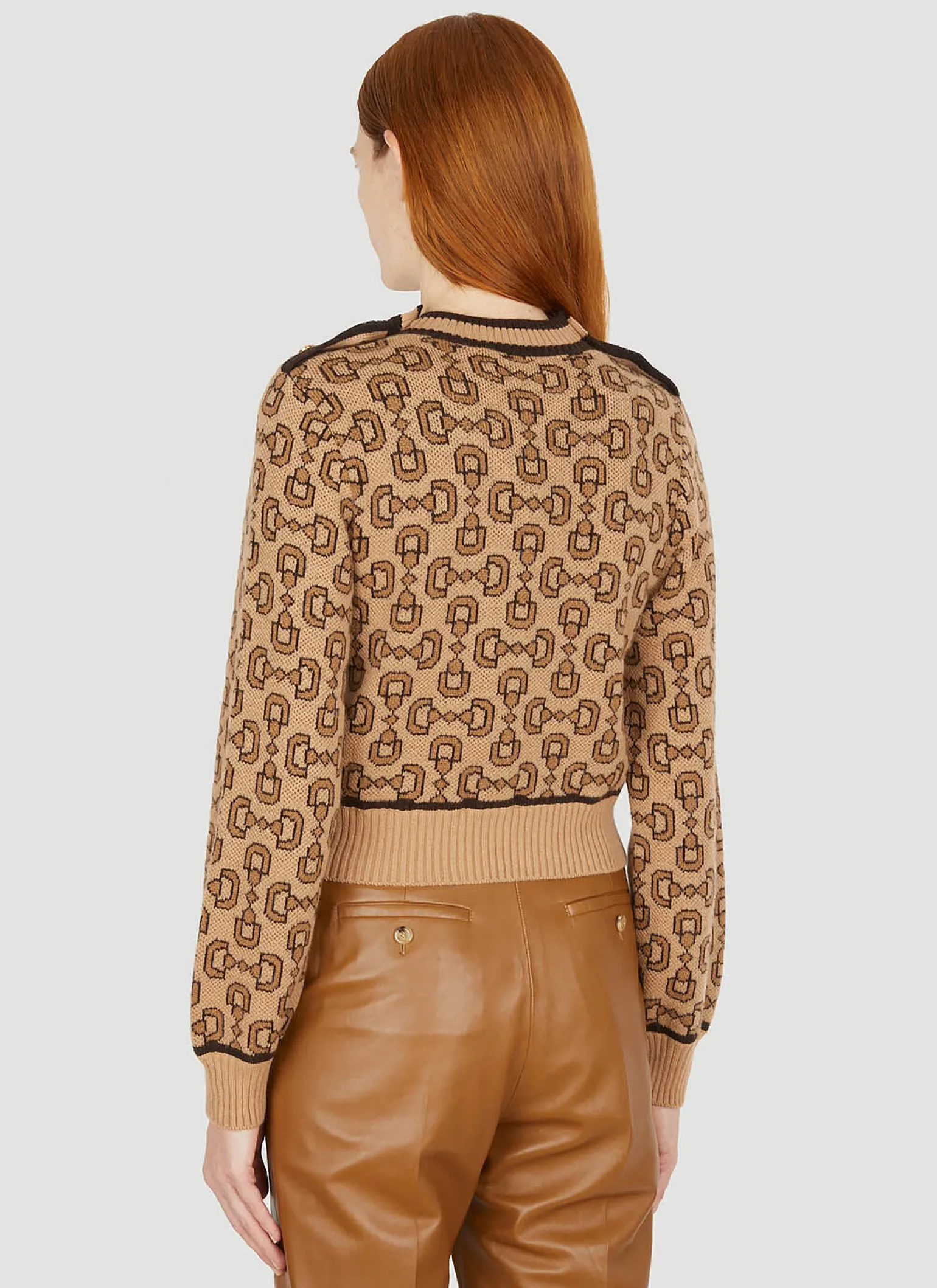 Horsebit Jacquard Sweater