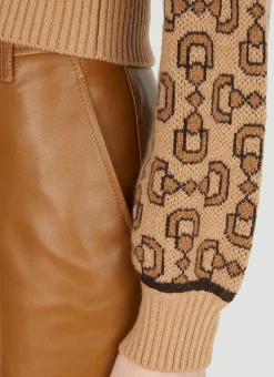 Horsebit Jacquard Sweater