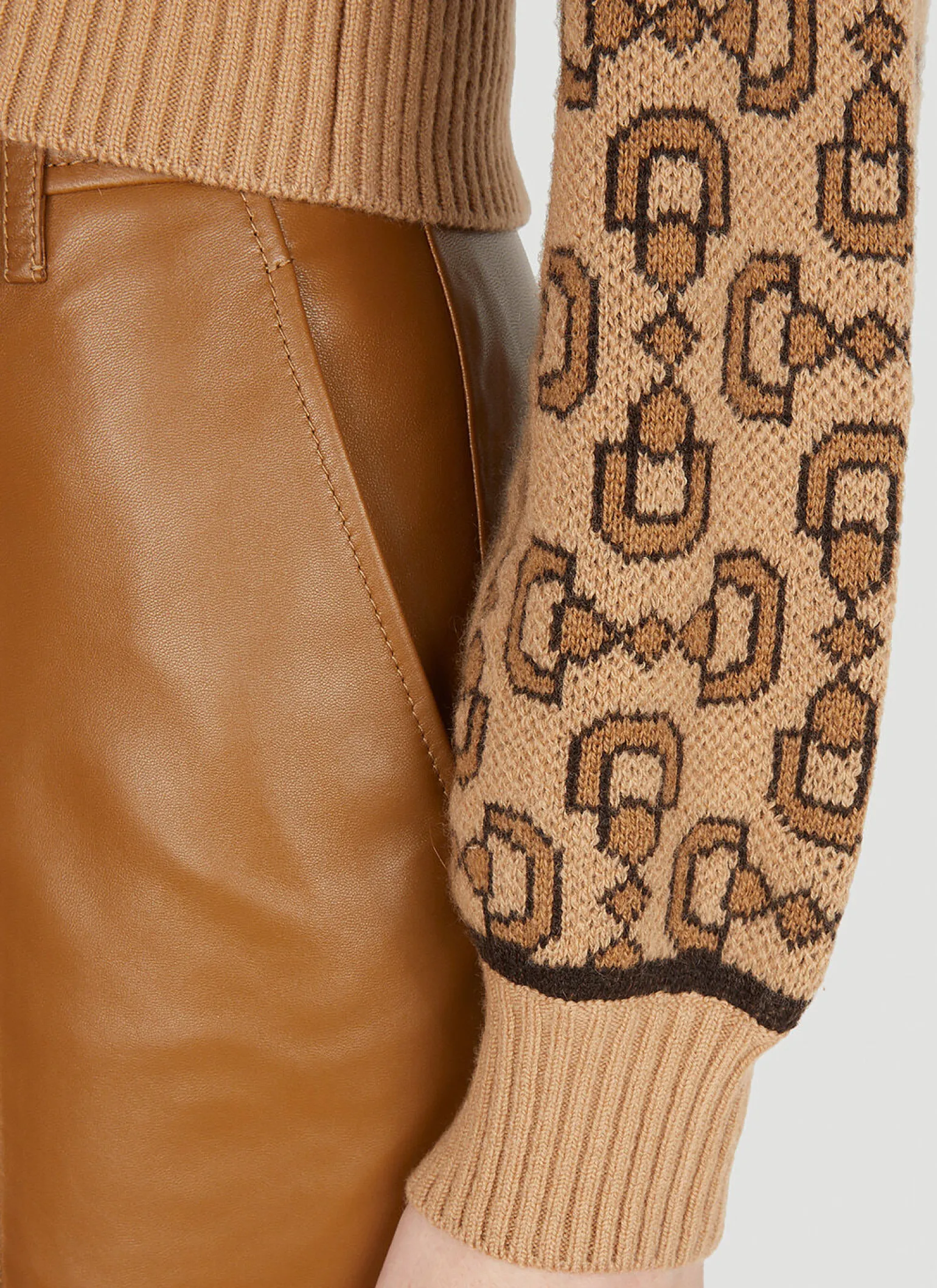 Horsebit Jacquard Sweater