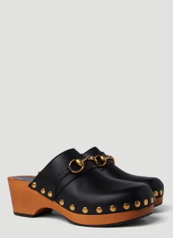 Horsebit Leather Clogs