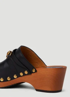 Horsebit Leather Clogs