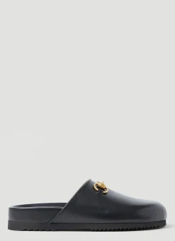 Horsebit Leather Slipper Shoes