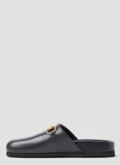 Horsebit Leather Slipper Shoes
