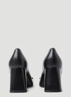 Horsebit Mid-Heel Pumps