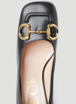 Horsebit Mid-Heel Pumps