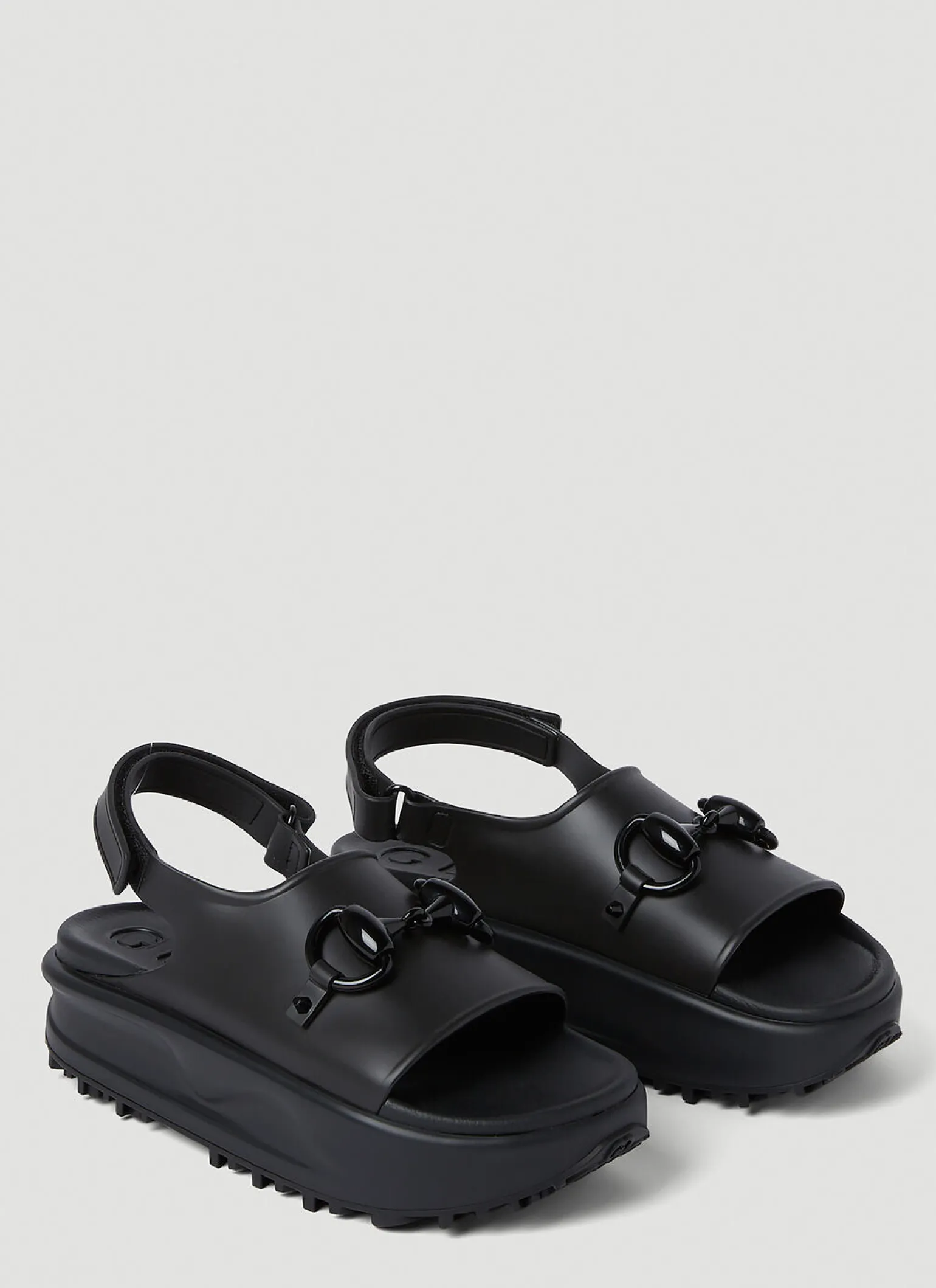 Horsebit Plaque Sandals
