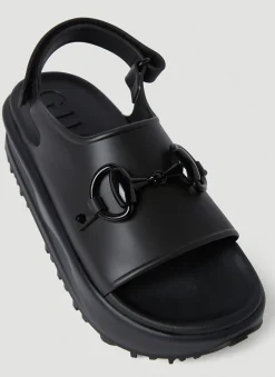 Horsebit Plaque Sandals
