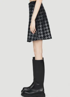 Houndstooth Mini Skirt