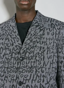 Houndstooth Monogram Blazer