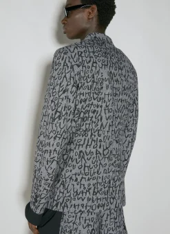 Houndstooth Monogram Blazer