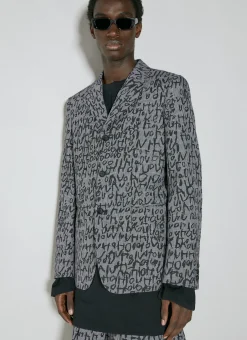 Houndstooth Monogram Blazer