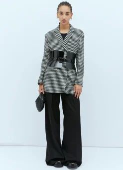 Houndstooth Wool Blazer