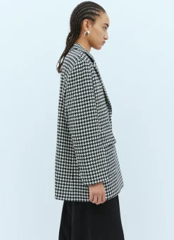 Houndstooth Wool Blazer