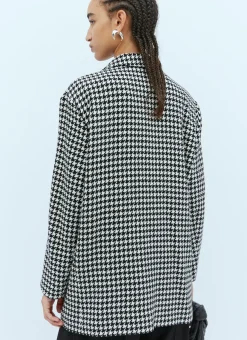 Houndstooth Wool Blazer