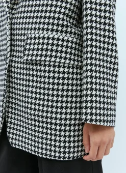 Houndstooth Wool Blazer