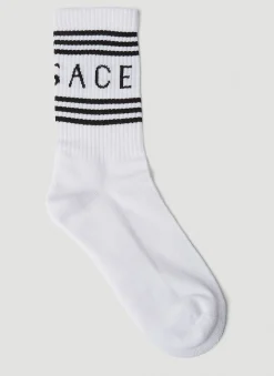Intarsia Logo Socks