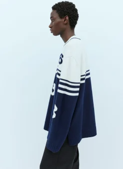 Intarsia Motif Knit Sweater