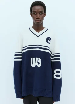 Intarsia Motif Knit Sweater