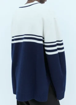 Intarsia Motif Knit Sweater
