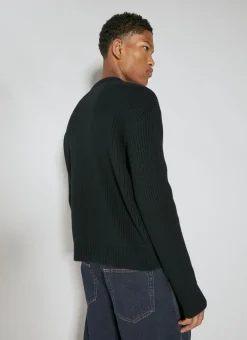 Intarsia Wool Knit Sweater