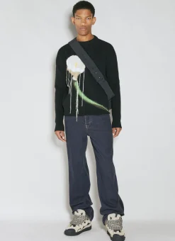 Intarsia Wool Knit Sweater