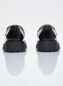 Interlocking G Chain Leather Loafers